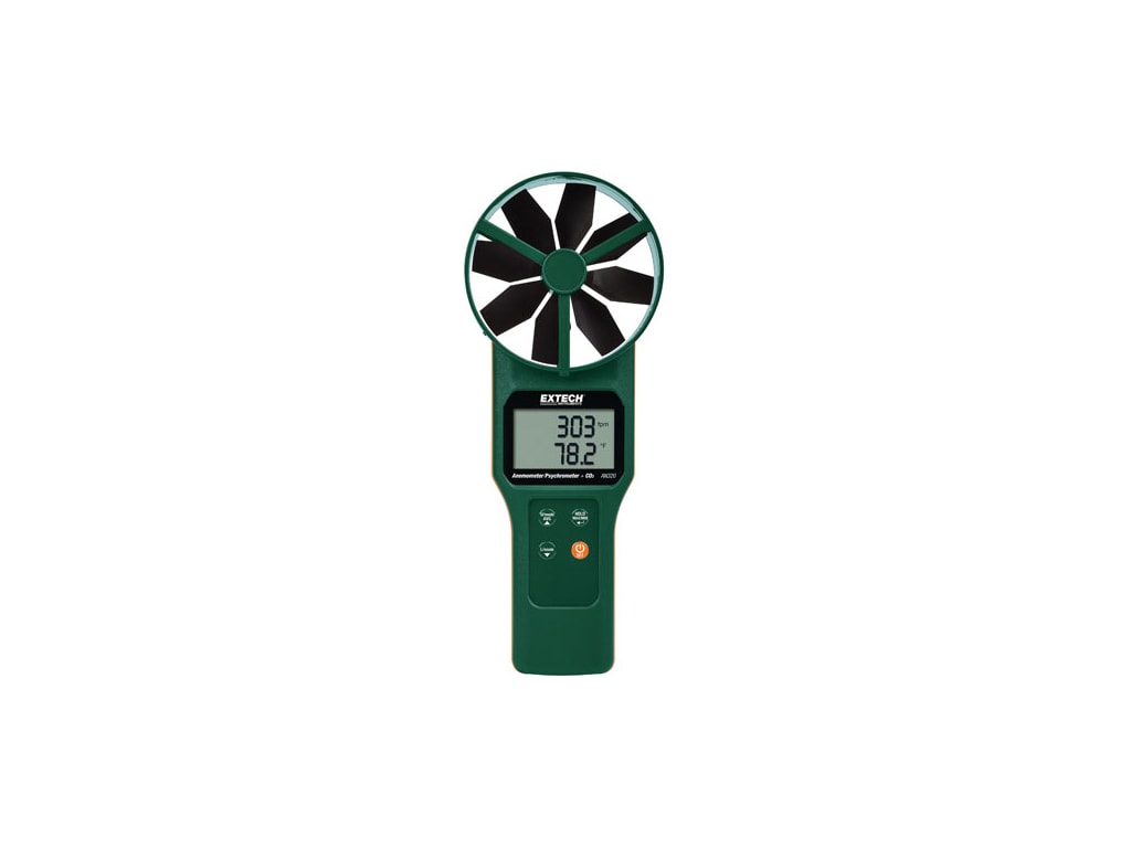 Extech AN320NIST Large Vane CFM/CMM Anemometer/Psychrometer plus CO2