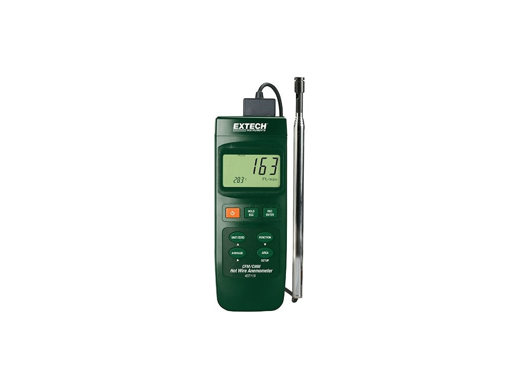 Extech 407123 Thermo-Anemometer with 3-ft probe