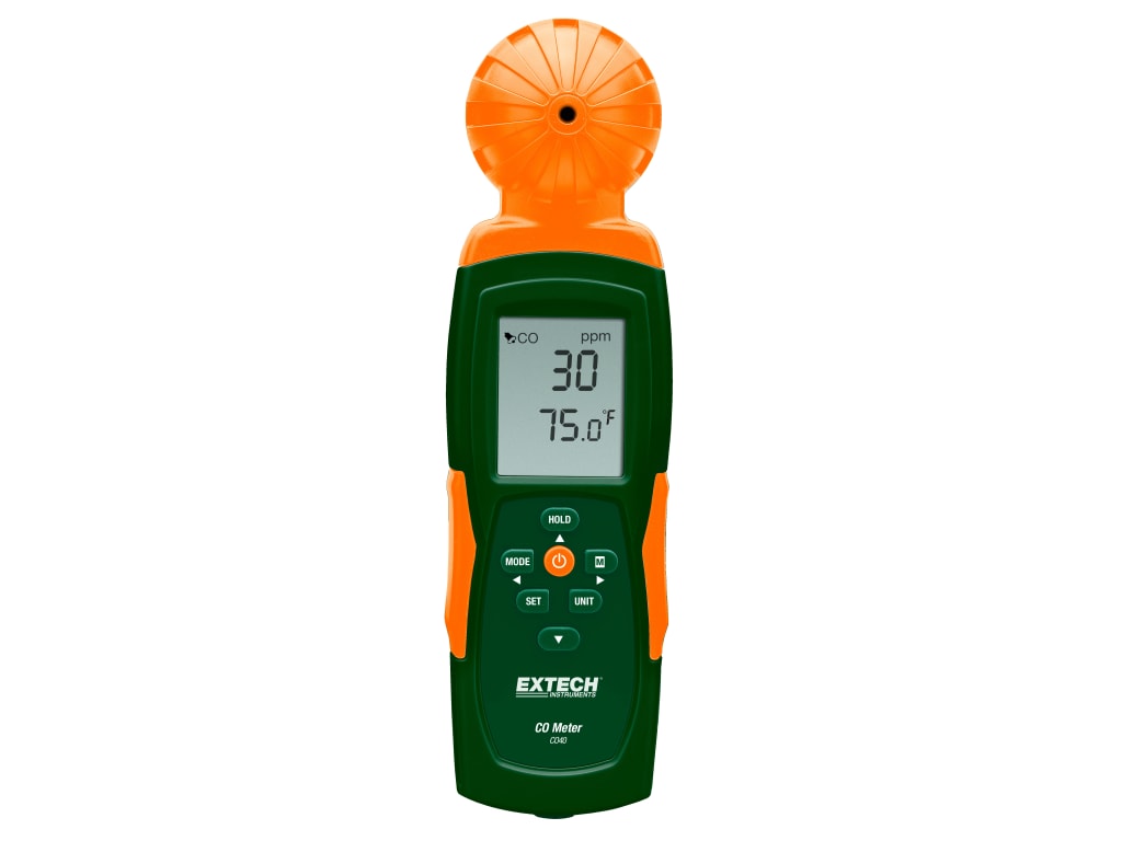 Extech CO40 Portable Handheld Carbon Monoxide Meter ...