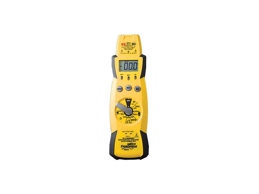 Fieldpiece HS33 - Expandable Manual Ranging Multimeter for HVAC/R