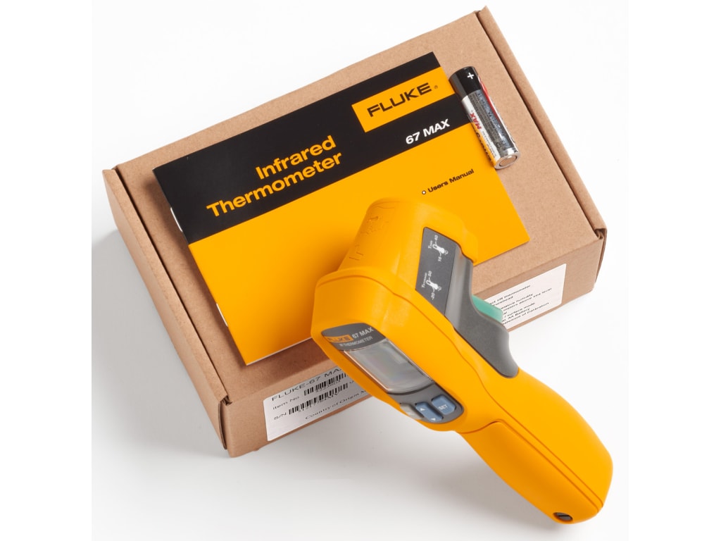 Fluke 67 MAX - Clinical Infrared Thermometer (±0.5°F Accuracy Over Range of  71.6°F to 109°F)