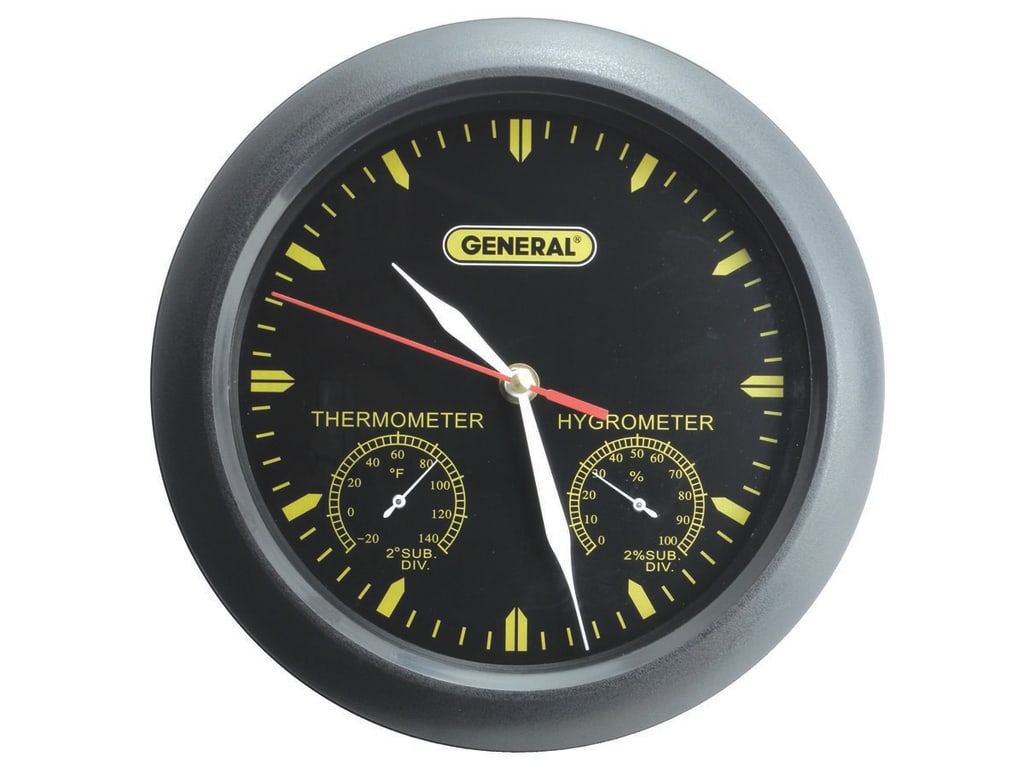 General Tools CMOR11 Analog Wall Clock with Temperature and Humidity General Tools CMOR11 Analog Wall Clock with Temperature and Humidity