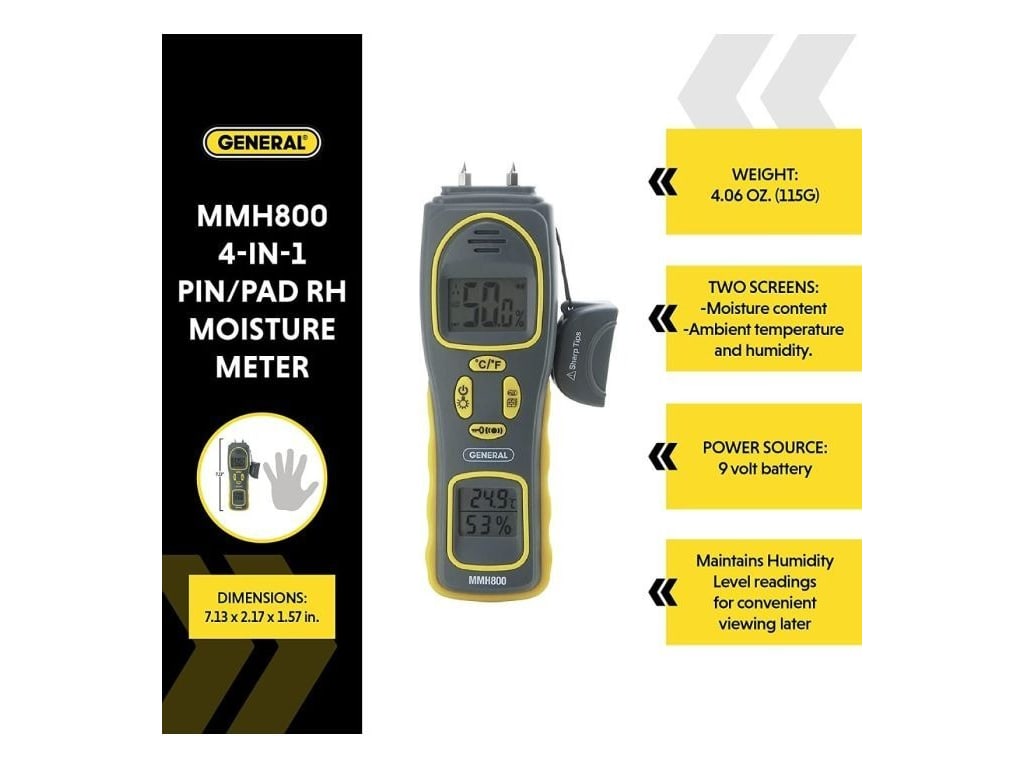 General Tools DTH800 - Digital Temperature and Humidity Meter with