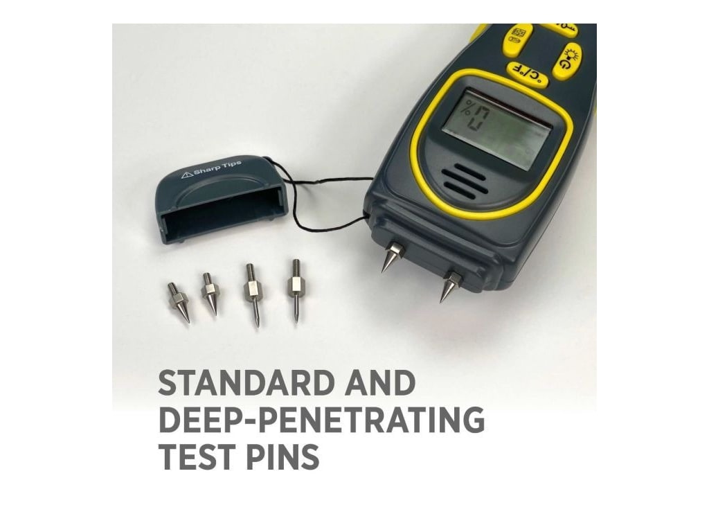 General Tools Moisture Meter MMD950 - Humidity Sensor - Pin Type / Pinless  Device - Spherical Sensor