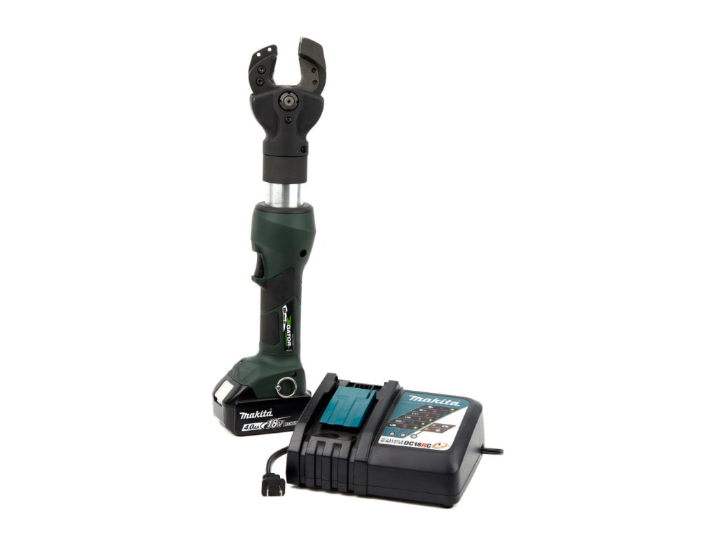 Greenlee ESC25LX12 - 25mm Scissor Style ACSR Cutter, with Two Batteries and  12 Volt Charger