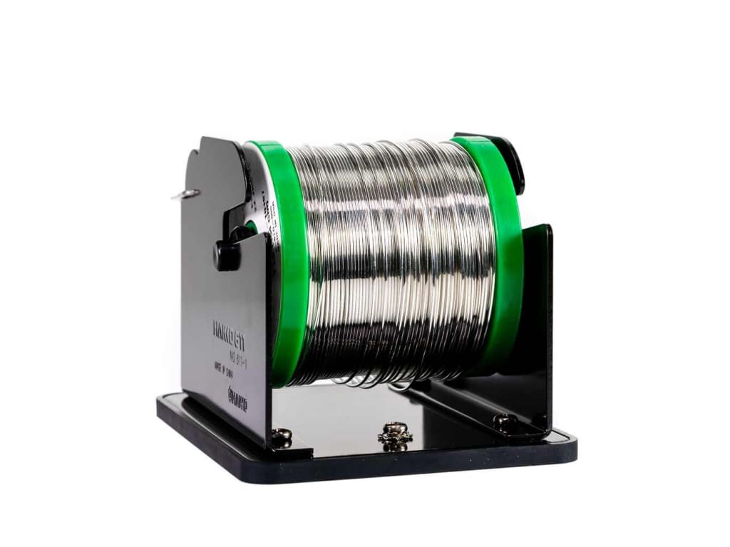 Dual Solder Spool Reel - Holds 2 spools of solder wire for sharing