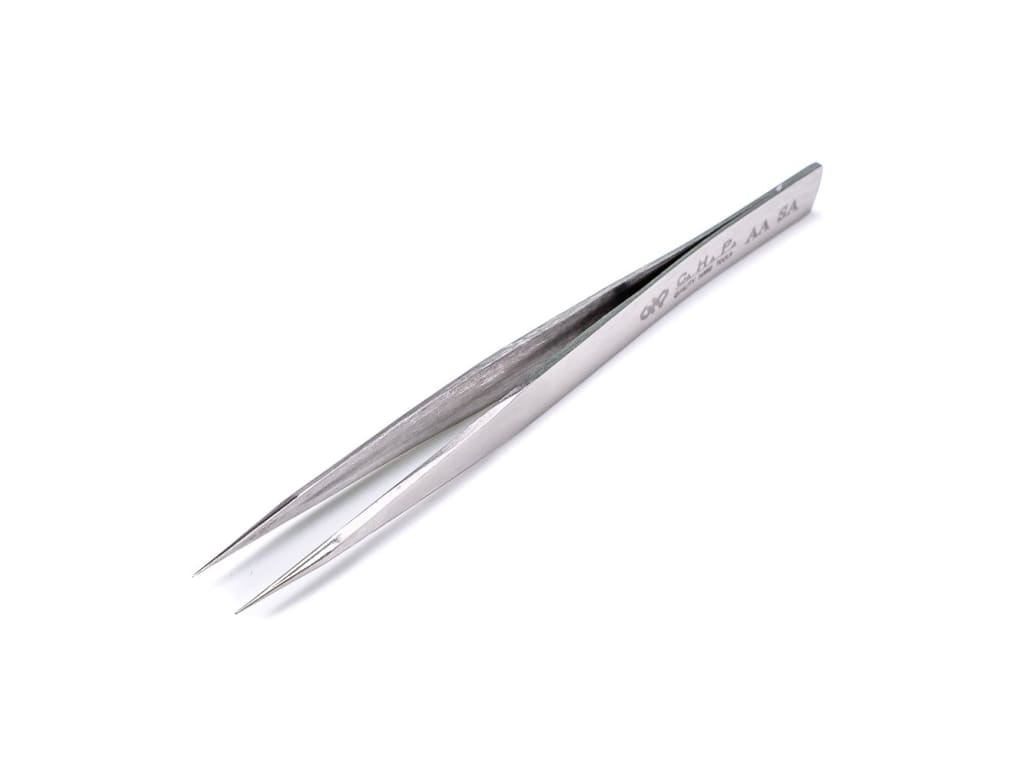 CHP 321-SA Large Round Flat Tweezers