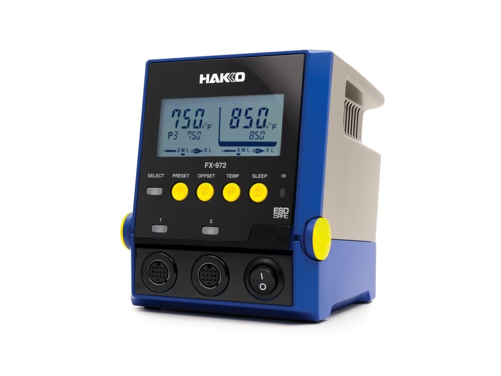 Hakko FX972-011 ESD-Safe 200W Dual Port Digital Soldering Station