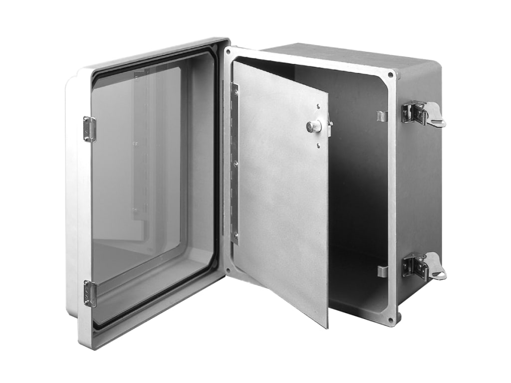 Hammond PJSPU1614 Swing Panel, 15.64 x 13.86, Alum | TEquipment Hammond PJSPU1614 Swing Panel, 15.64 x 13.86, Alum | TEquipment