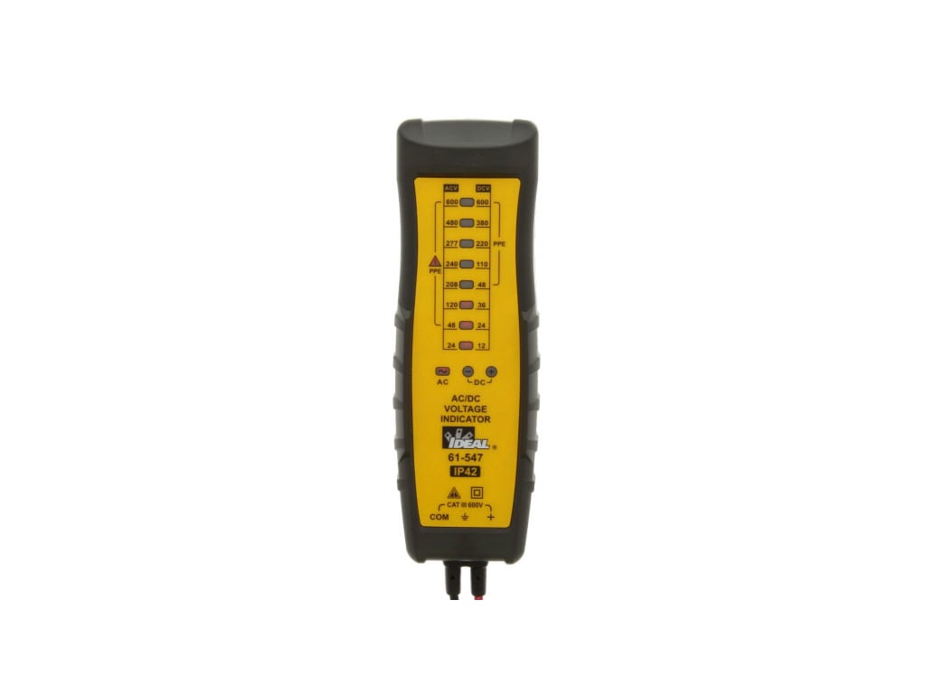 Ideal 61547 8 Range AC/DC Voltage Indicator with Polarity Indicator