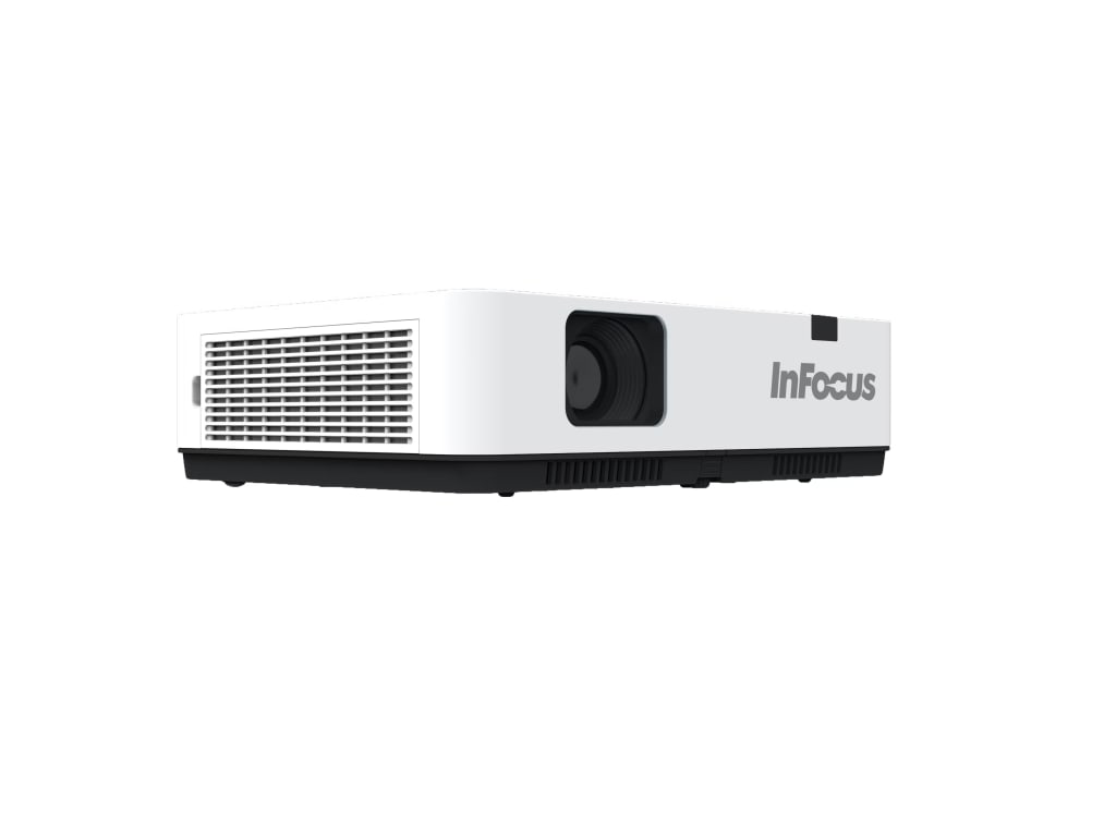 Multimedia Projectors InFocus IN3924 XGA (1024 x 768) DLP projector, 3000  lumens InFocus IN3116 InFocus IN3926 WXGA (1280 x 800) DLP projector, 3000  lumens, Projector, electronics, hand, contrast png