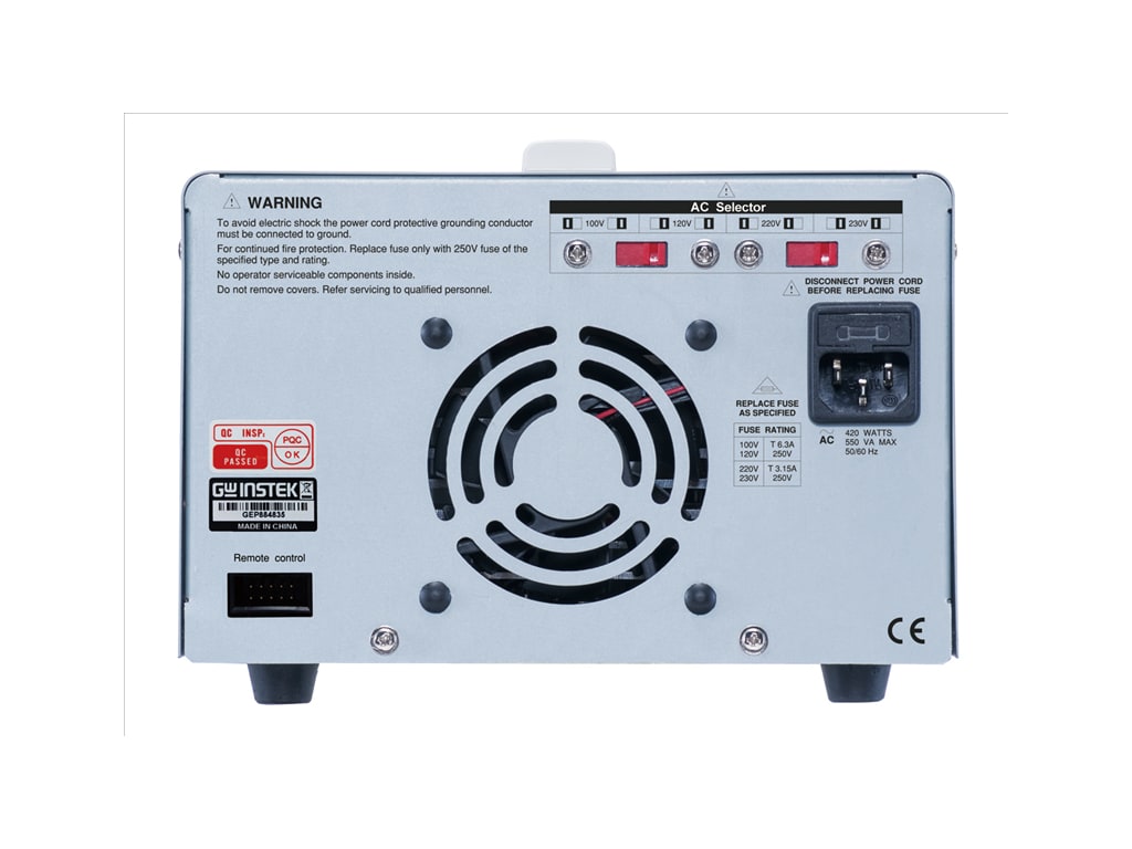 Instek GPE1326 DC Power Supply Single Channel, 192W Linear TEquipment