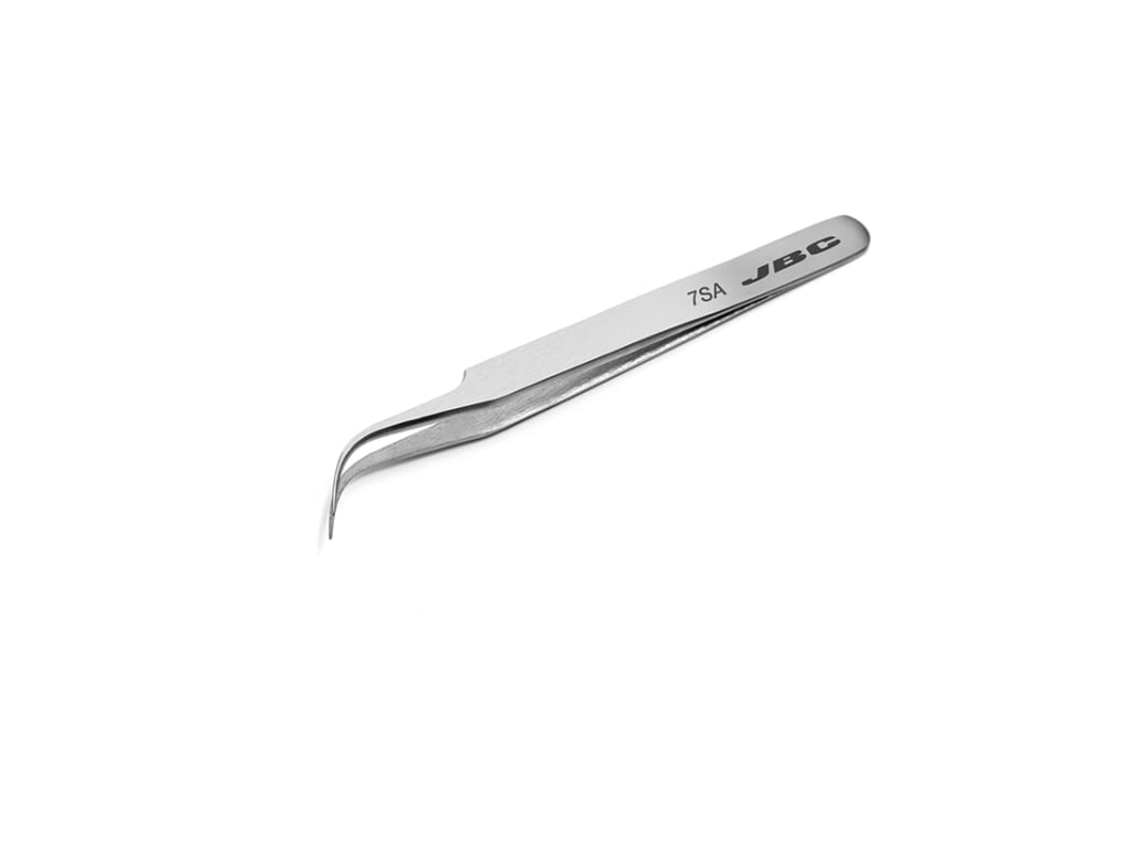 Stainless Steel Tweezers Curved Tip