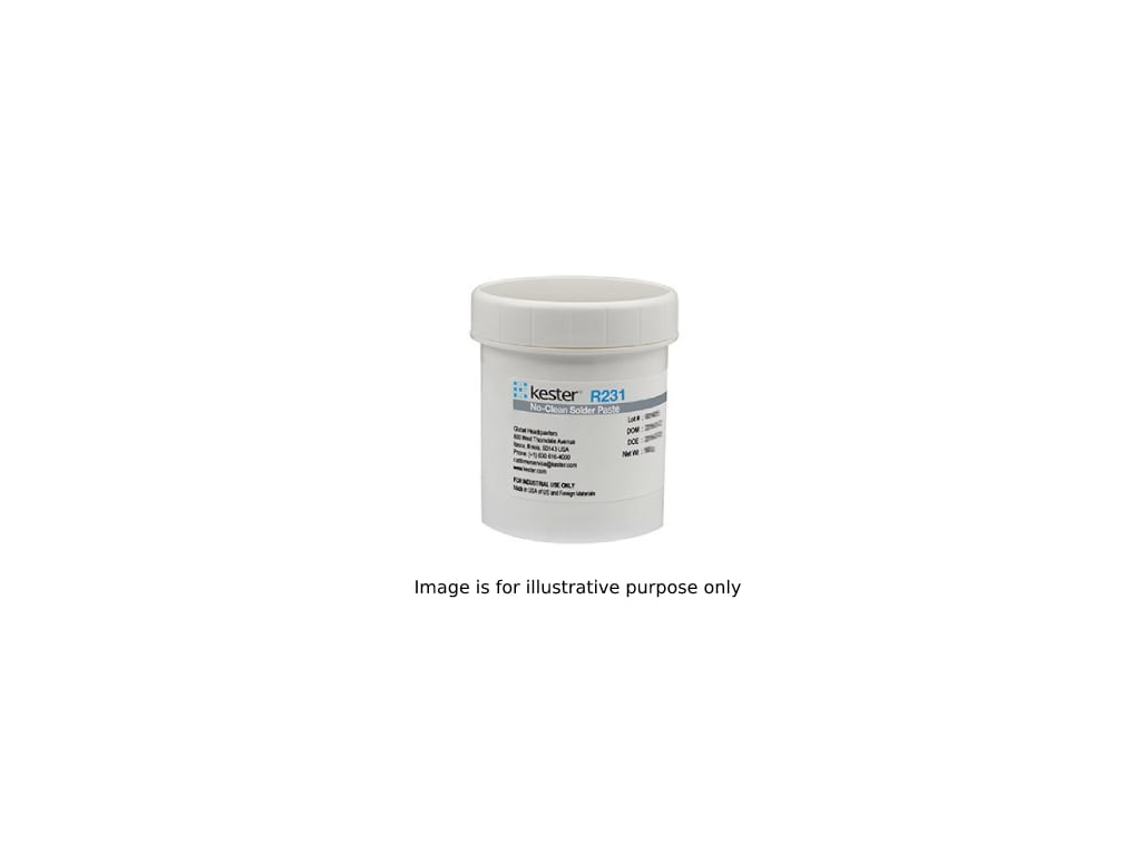 Kester 7013020511 R231 Solder Paste, Sn63Pb37, Rosin, Leaded, 600g