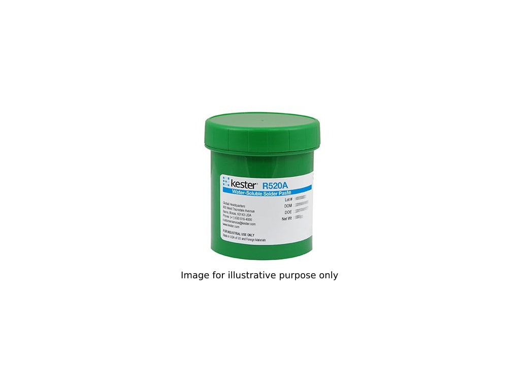 Kester 7019030911 R520A Solder Paste, Sn96.5Ag3.0Cu0.5, Water