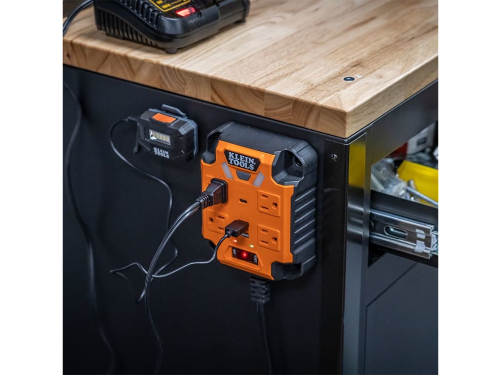Klein Tools Powerbox 1 Mounted Power Strip with Integrated