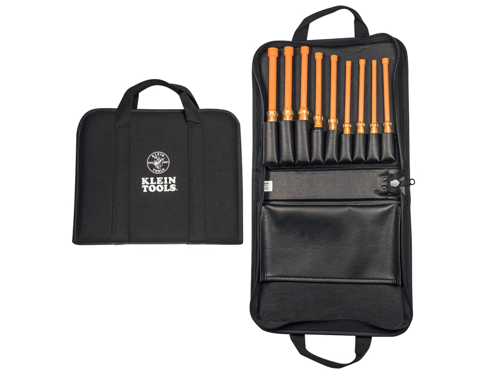 Klein Tools 33524 9PieceInsulated Nut Driver Kit TEquipment