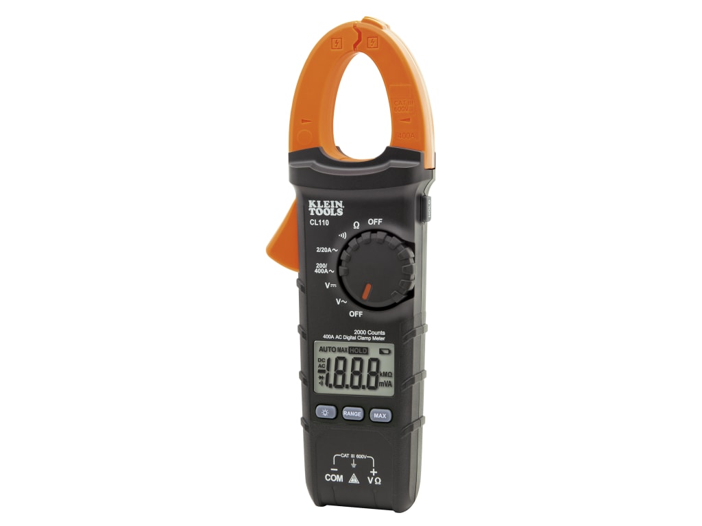 Klein Tools CL110 Digital Clamp Meter, AC AutoRanging, 400A TEquipment