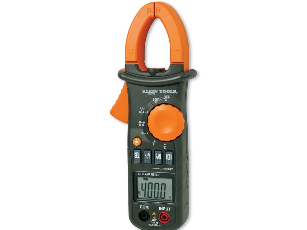 Klein Tools CL200 600A AC Clamp Meter with Temperature TEquipment