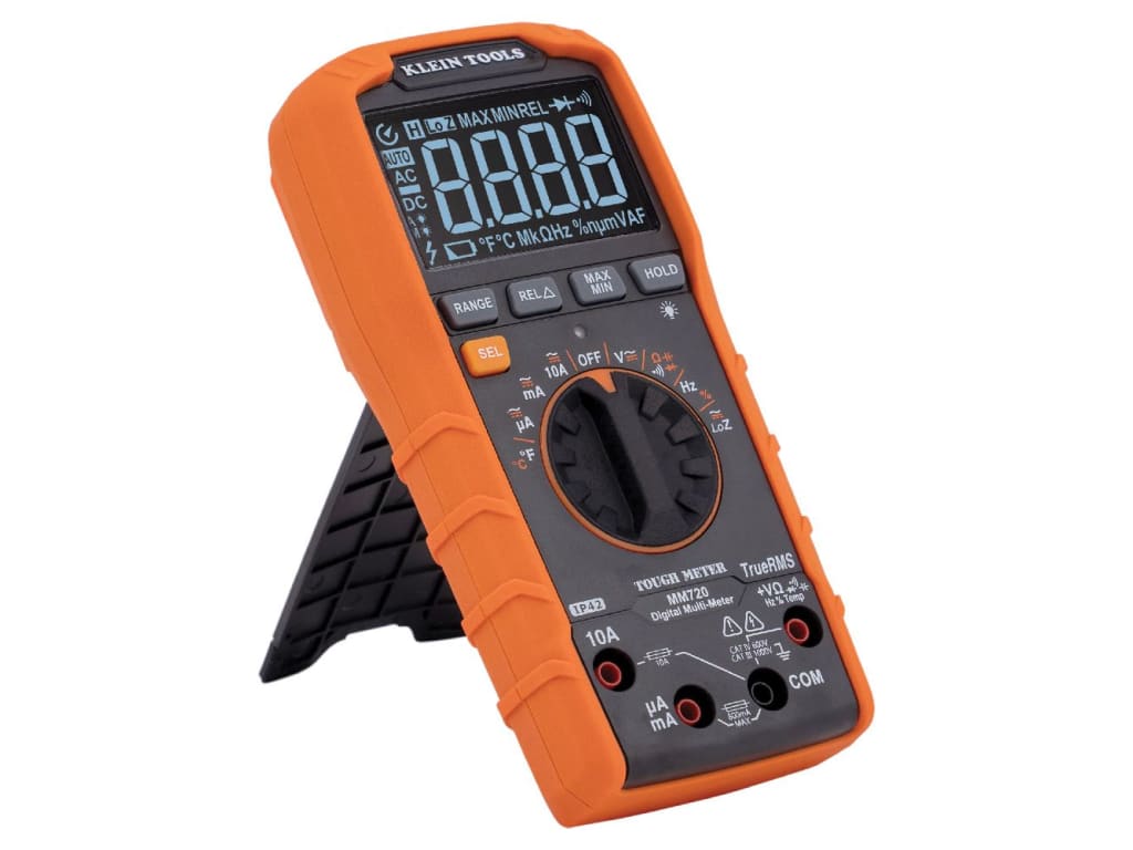 Klein Tools MM720 Digital Multimeter, TRMS AutoRanging, 1000V, Temp