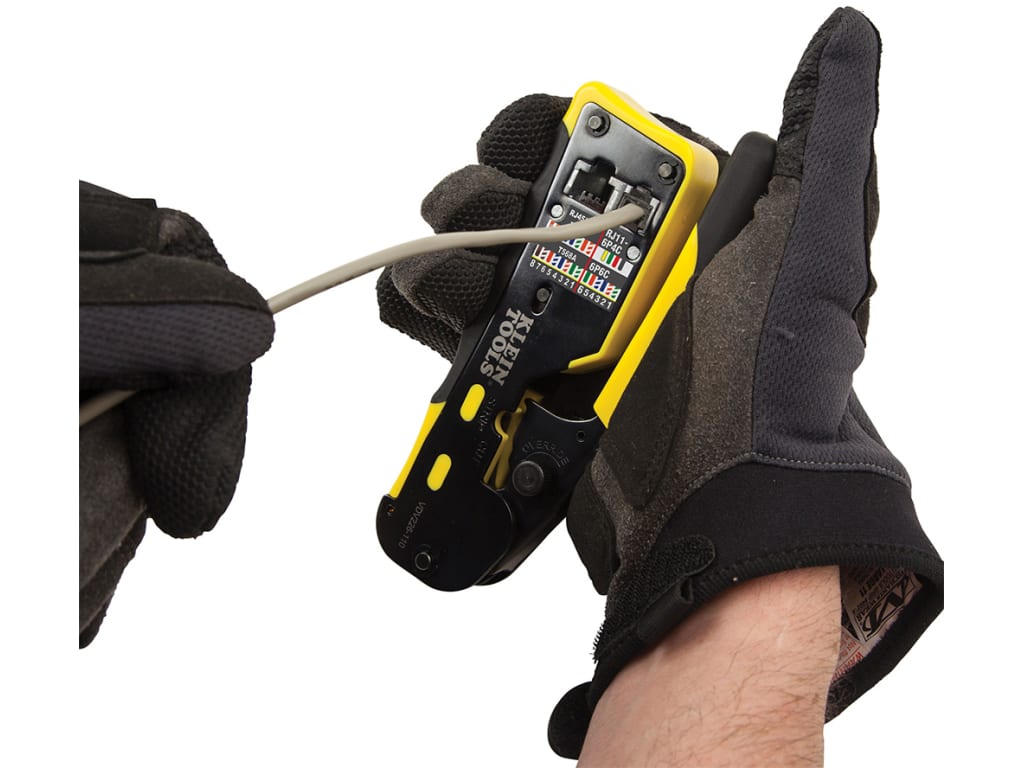 Klein Tools VDV226-110 Pass-Thru Modular Crimper | TEquipment wiring home networks guide 