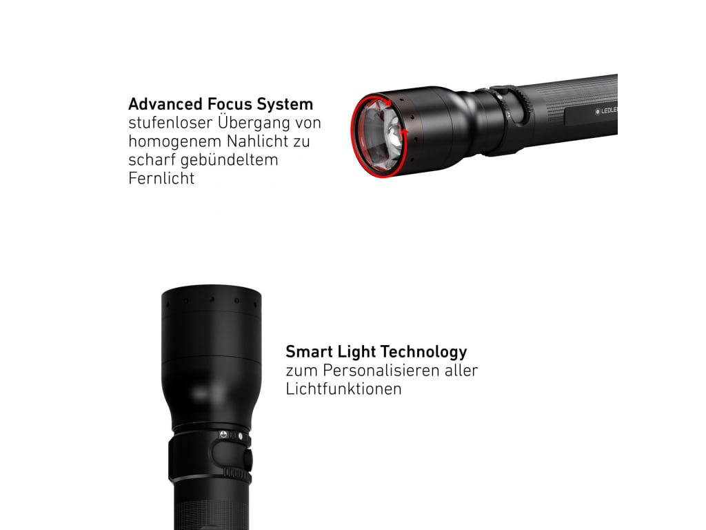 LED Lenser P17R Core - Rechargeable flashlight with a