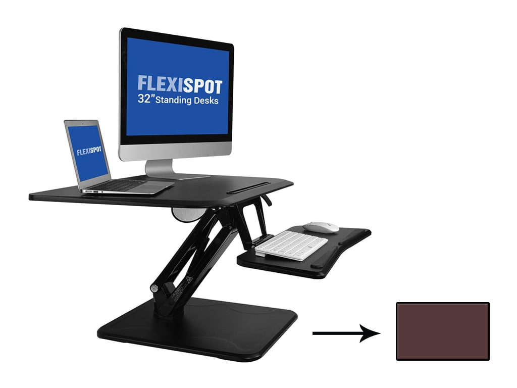 Loctek F3mn Compactriser Standing Desk Converter Mahogany