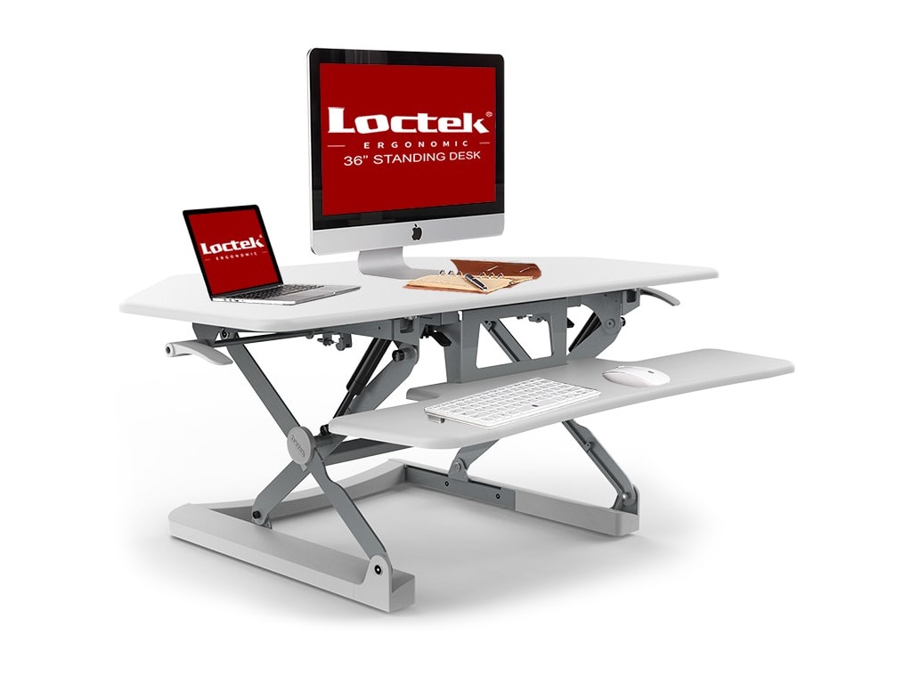 Loctek Lxc41w Wide Platform Height Adjustable Standing Desk Riser