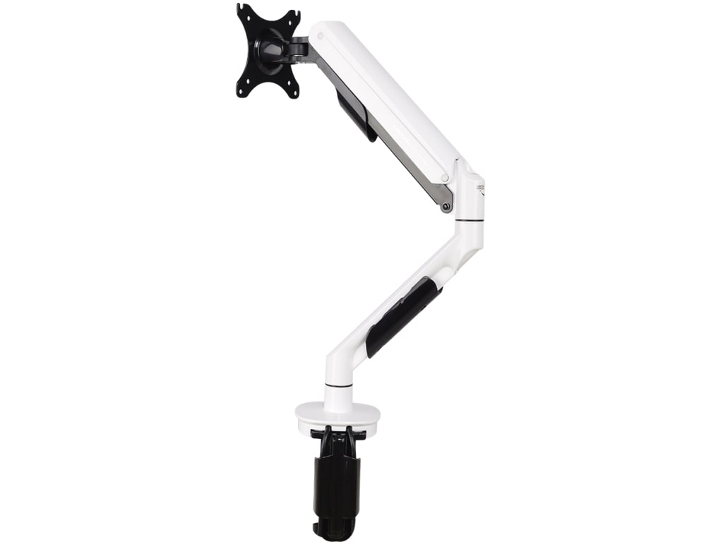 Loctek Q7 Single Monitor Arm with Gas Spring and 2 USB Ports - White  Aluminum | Touchboards