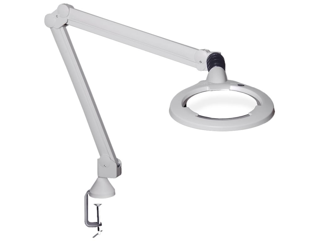 Round 8x or 5x Diaptor) Magnifying lamp with interchangeable lens