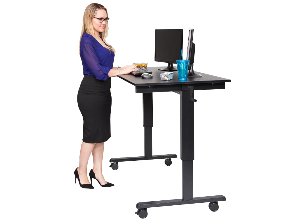 Luxor Standup-Cf60-Dw - 60 Crank Adjustable Stand Up Desk