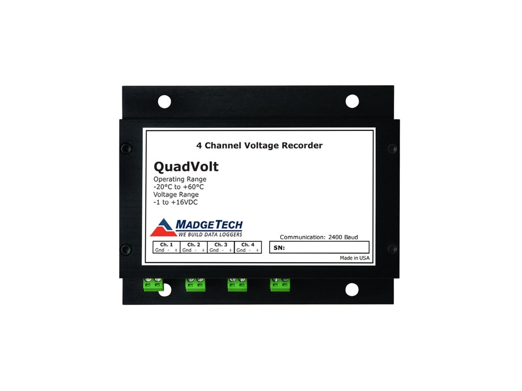 MadgeTech QuadVolt100mV Low Level DC Voltage Recorder TEquipment