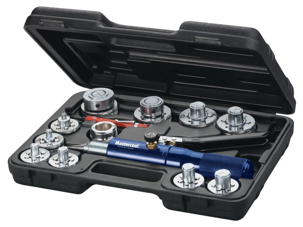 Mastercool 71650A Tube Expanding Tool Kit (10 Head Kit) TEquipment