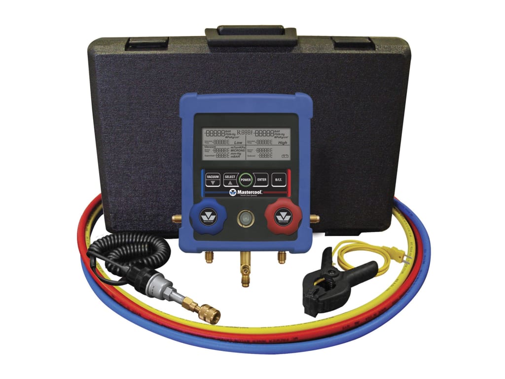 Mastercool 99772A HVAC 2Way Digital Manual Manifold Kit TEquipment