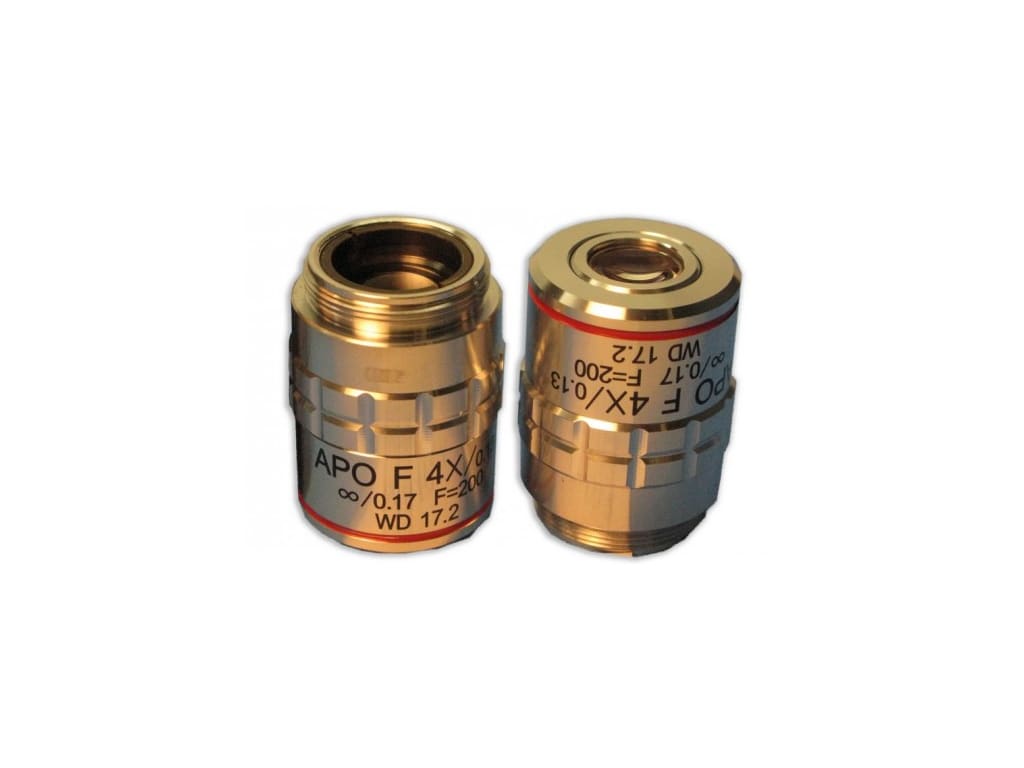 Meiji Techno MA1012 - Plan Apochromat F4x Objective (W.D. 17.5mm) for  MT6000C Series