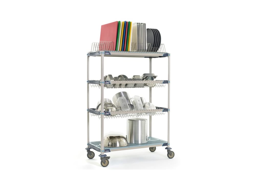 Metro PR48X3 - Stationary Drying Rack w/Two Drop-Ins, One Tray Rack ...