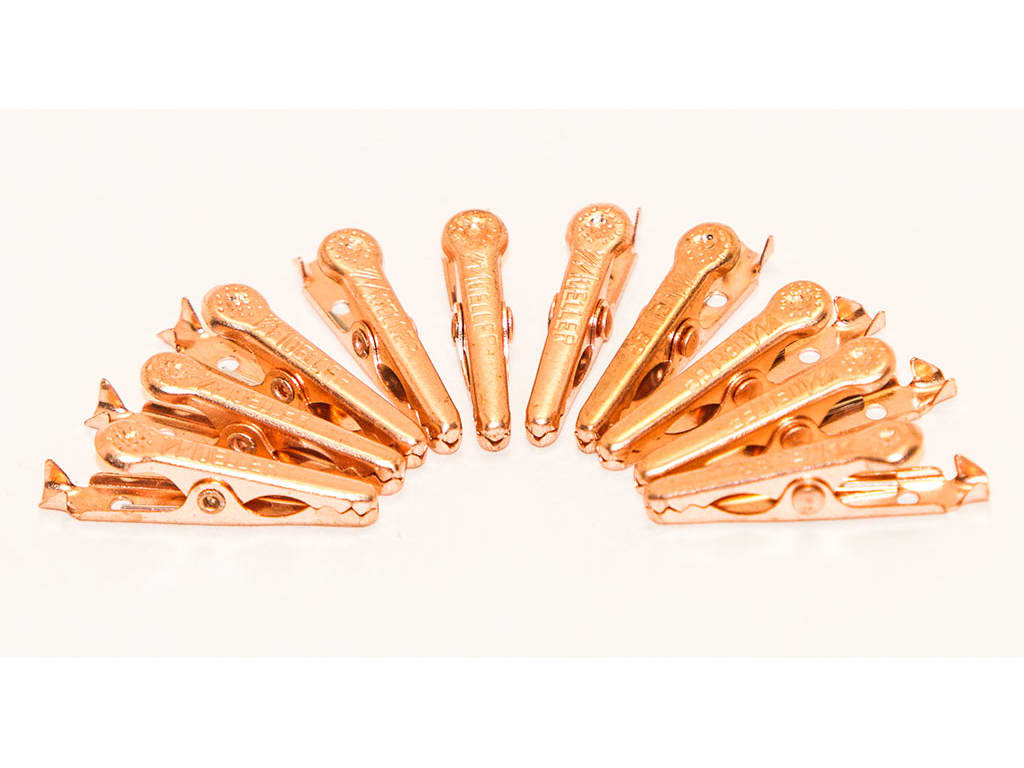 copper alligator clips