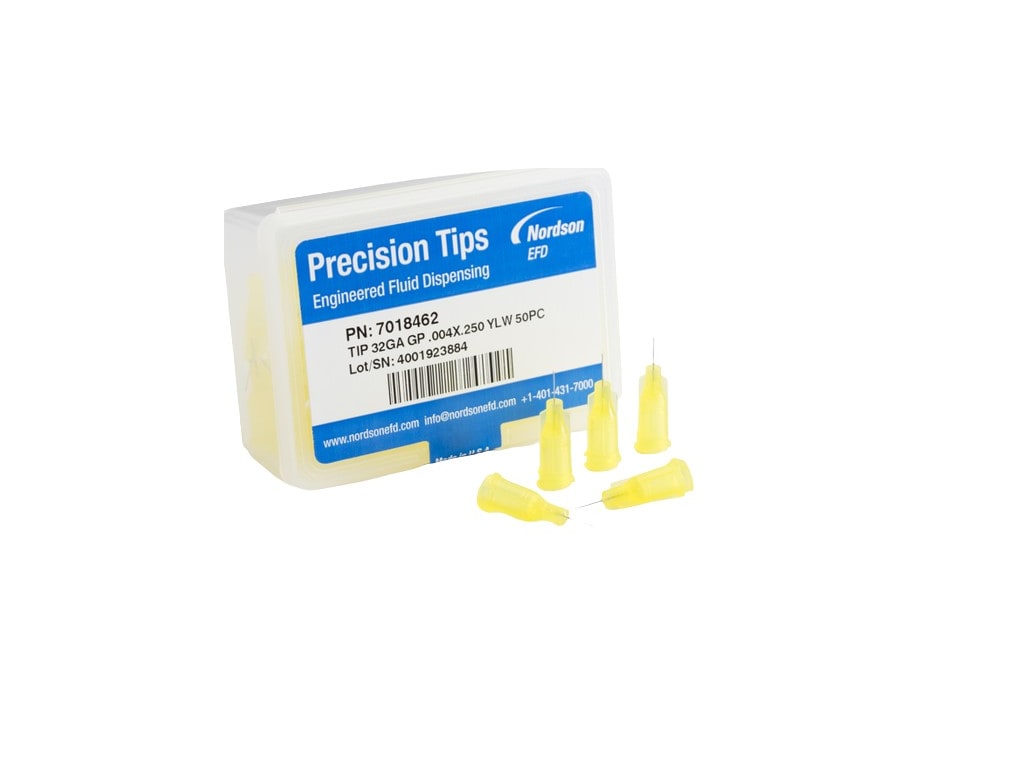 Nordson EFD 7015236 MicroDot Dispense Tips, 27 Gauge, 0.25", Clear