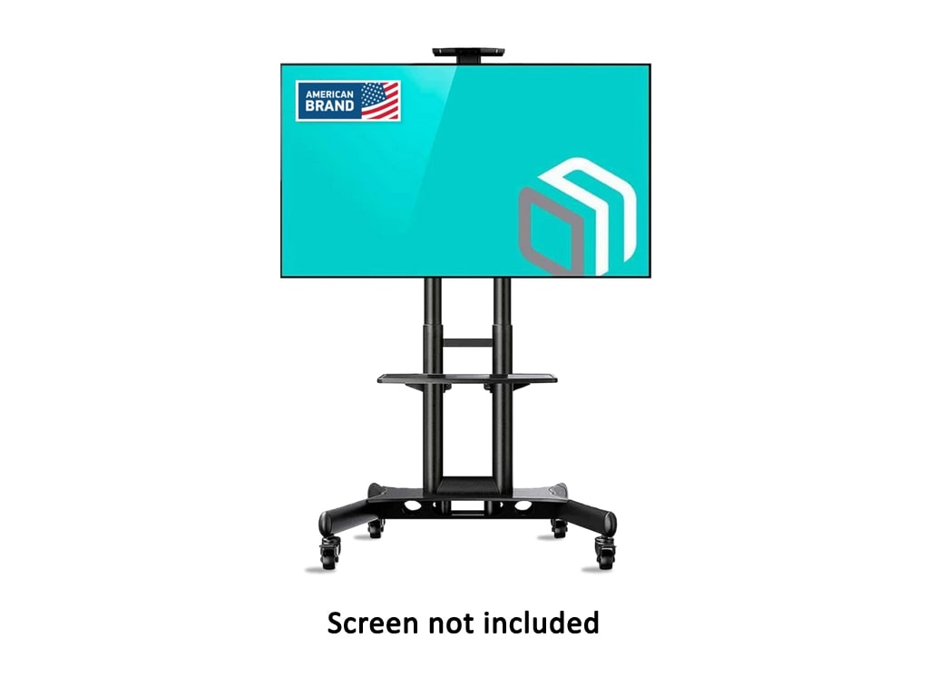 ONKRON TS1551 Black Mobile TV Stand TV Cart for 32 65" Screens up