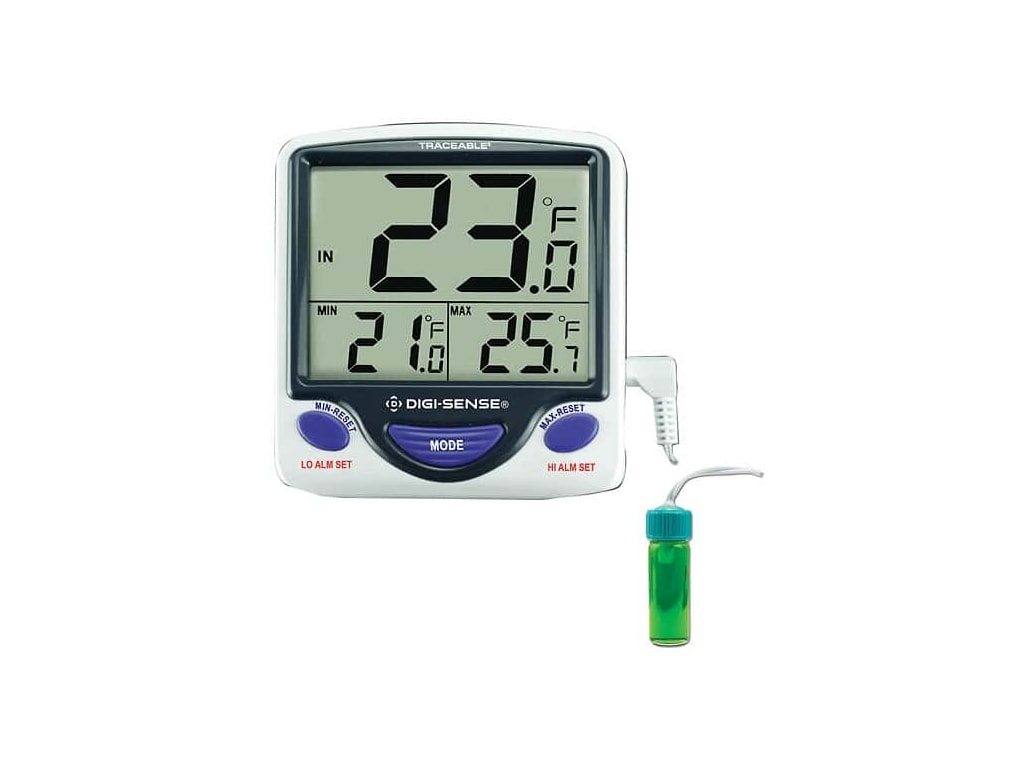 Traceable WD-94460-83 Min/Max Jumbo Thermometer, Bottle Probe, NIST