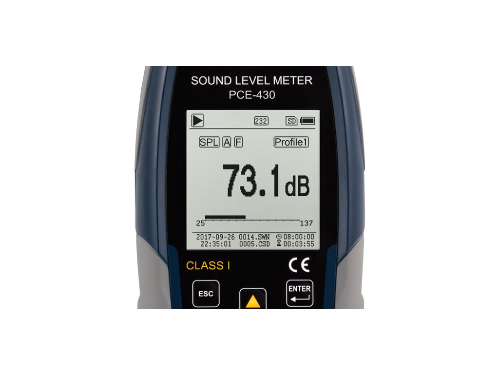 PCE Instruments PCE-430-EKIT-US - Class 1 Sound Level Meter with Data ...