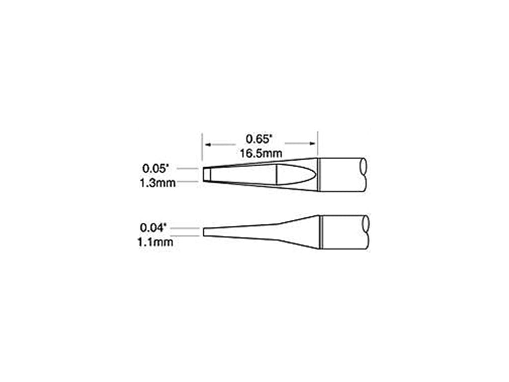 Metcal PTTC-802 Tweezer Cartridge, Blade, 1.27mm (0.05In) TEquipment