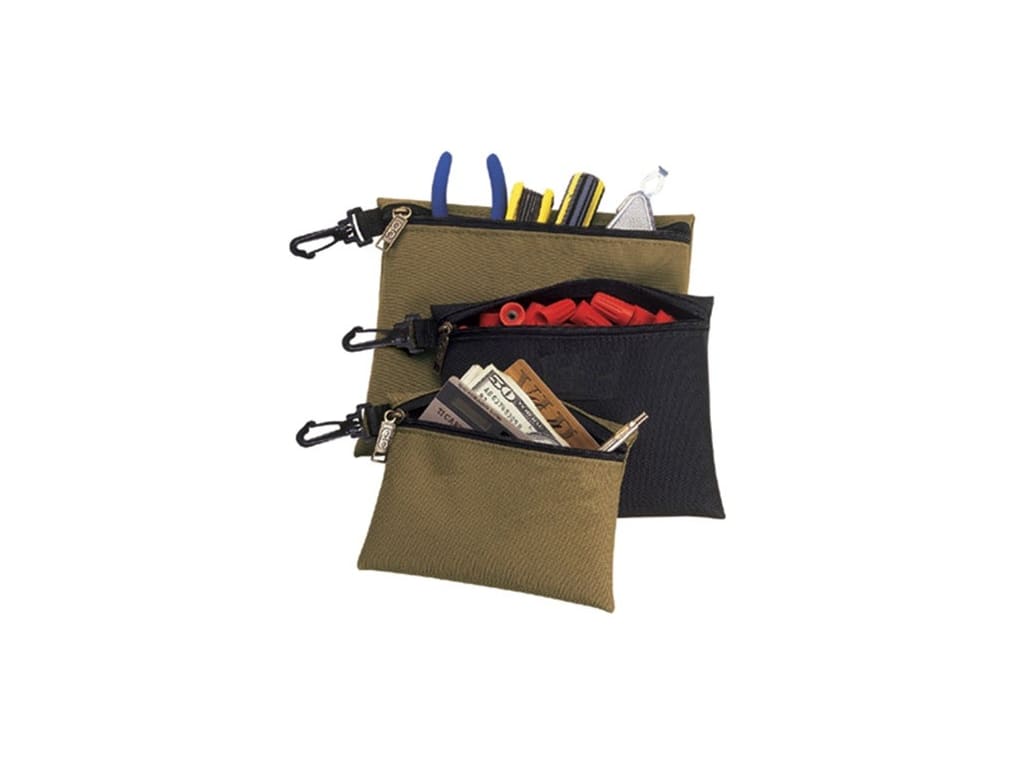 3 Multi-Purpose, Clip-On, Zippered Bags