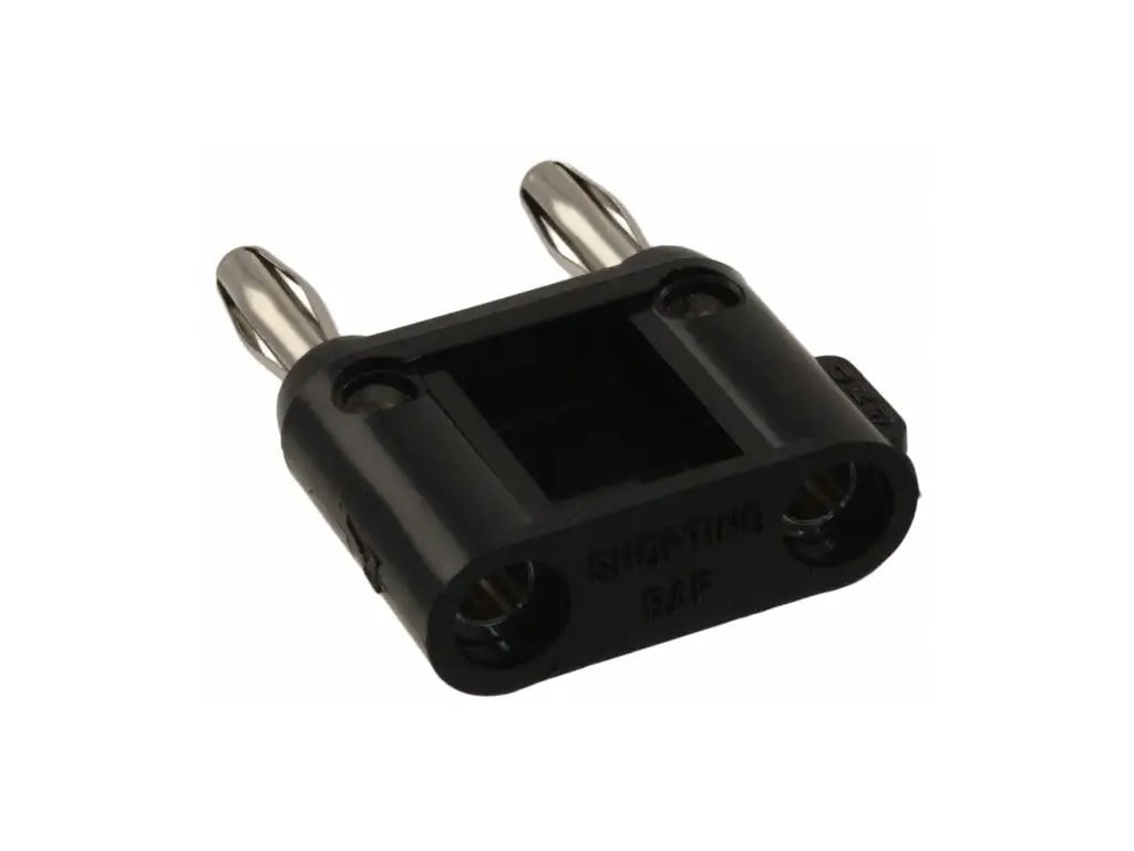 Pomona MDPS0 Double Banana Plug with Shorting Bar, Stackable, Black TEquipment