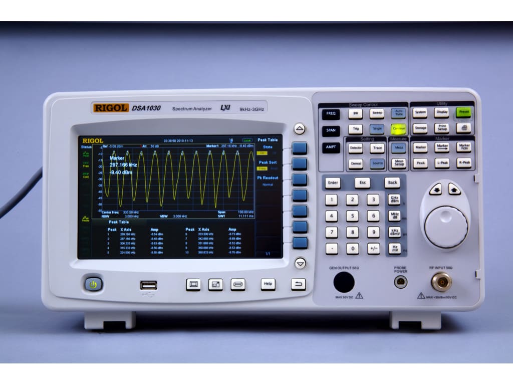 Rigol DSA1030TG3 Spectrum Analyzers Bandwidth Range Max 3 Ghz
