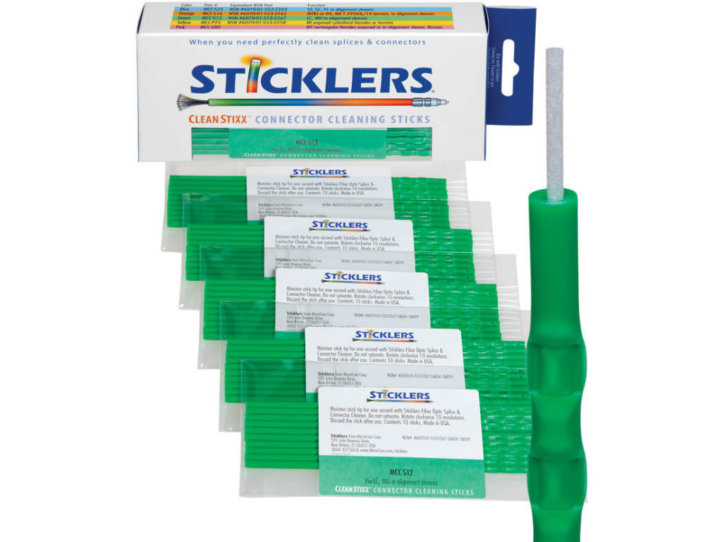 Sticklers MCCS12 1.25mm CleanStixx Fiber Optic Cleaning Sticks TEquipment
