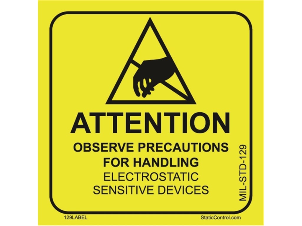 SCS 129LABEL - MIL-STD-129N Attention Label, 500/Roll ...