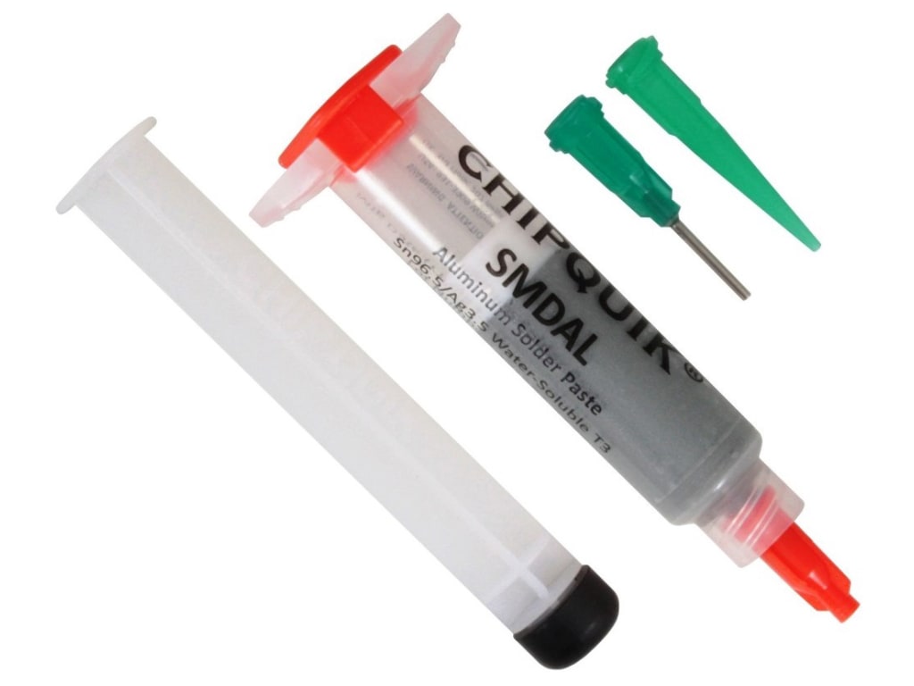 Chip Quik SMDAL Aluminum Solder Paste WaterSoluble Sn96.5/Ag3.5 T3