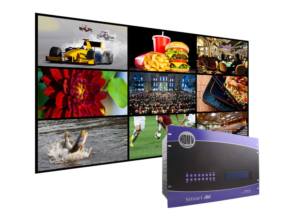 SmartAVI SMHDMV9XS 9Port Full HD Multiviewer for a Single Monitor
