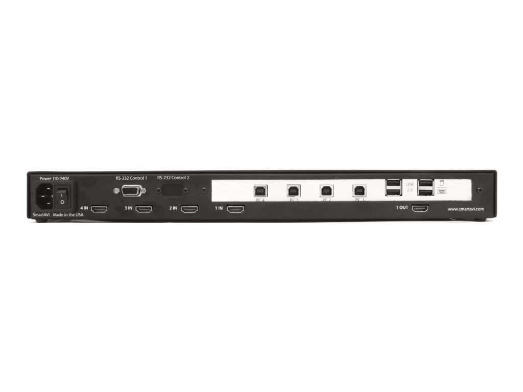 HKM-04-S - SmartAVI 4-Port HDMI/USB2.0/Audio KVM Switch. Includes